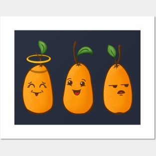 Three Cute Kumquats Posters and Art